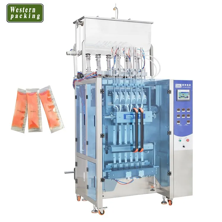 Wielopasmowa maszyna do pakowania galaretek z trzema bokami