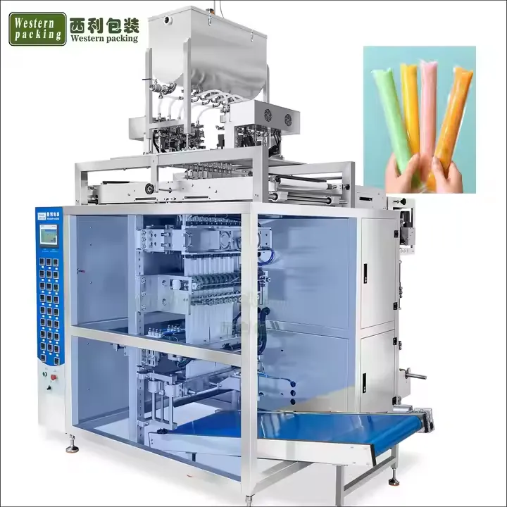 Automatyczna maszyna do pakowania saszetek z płynnymi lodami na patyku