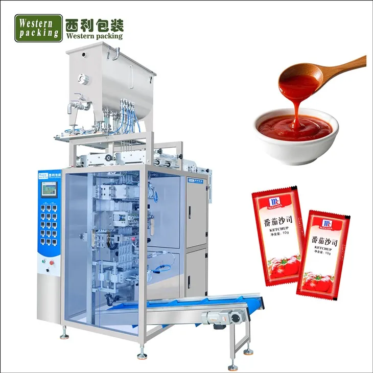 Wieloliniowa maszyna do pakowania saszetek z pastą pomidorową