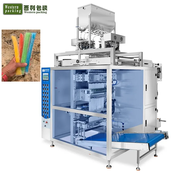 Maszyna pakująca płyn do płukania jamy ustnej w saszetkach wielościeżkowych