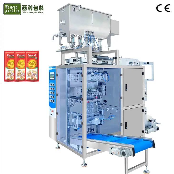 Wielościeżkowa maszyna pakująca w saszetki z sosem