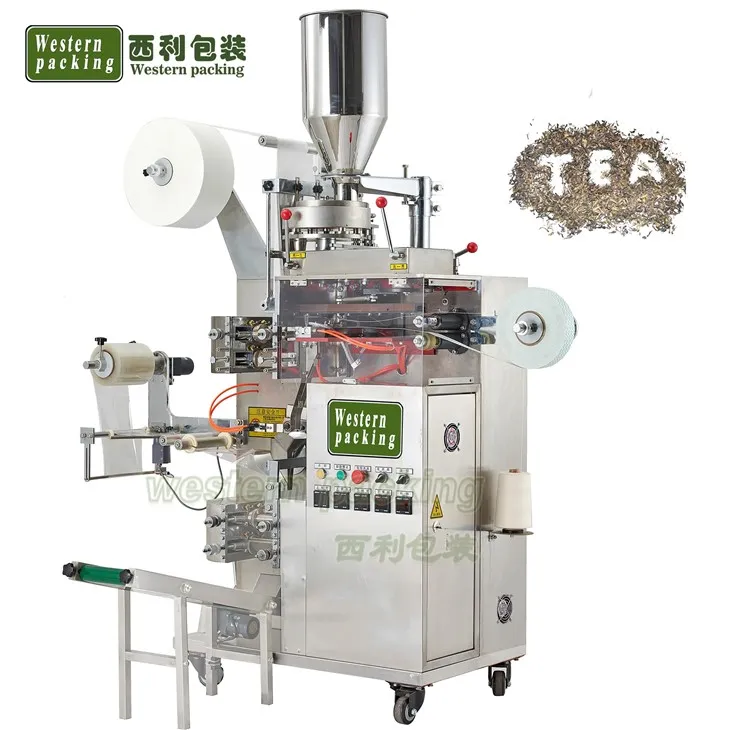 Maszyna do pakowania herbaty z etykietą